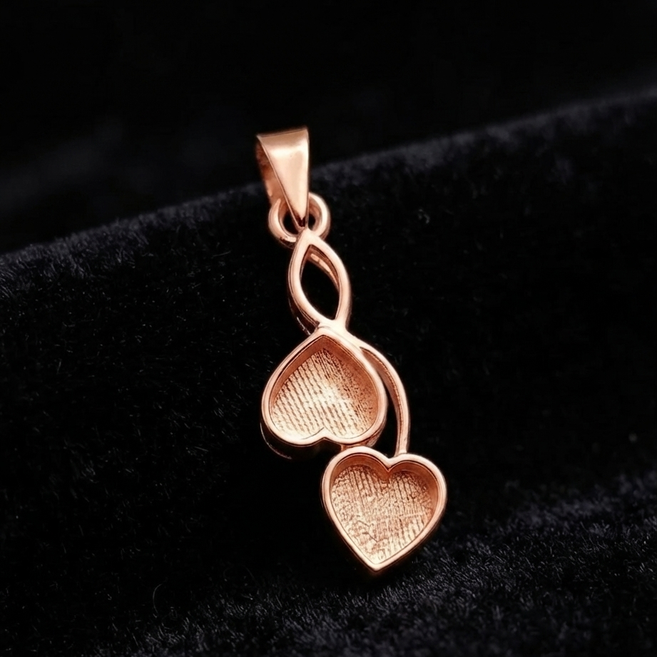 925 Sterling Solid Silver, 6mm Heart Shape Blank Bezel Pendant Setting, Good for Resin & Ashes Work, Keepsake/Breastmilk DIY, Locket Charm