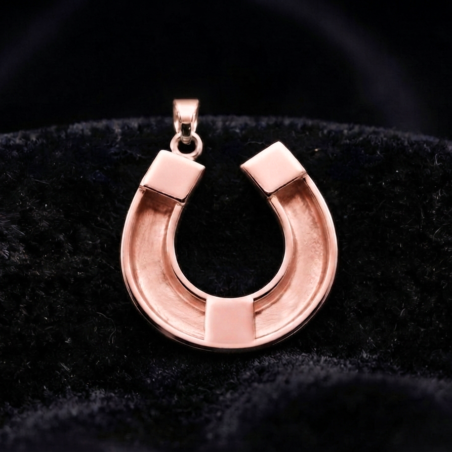 925 Sterling Silver, Horseshoe Pendant, Blank Bezel Setting For Pour Resin, Breastmilk Keepsake, Horseshoe DIY, Good for Resin & Ashes Work