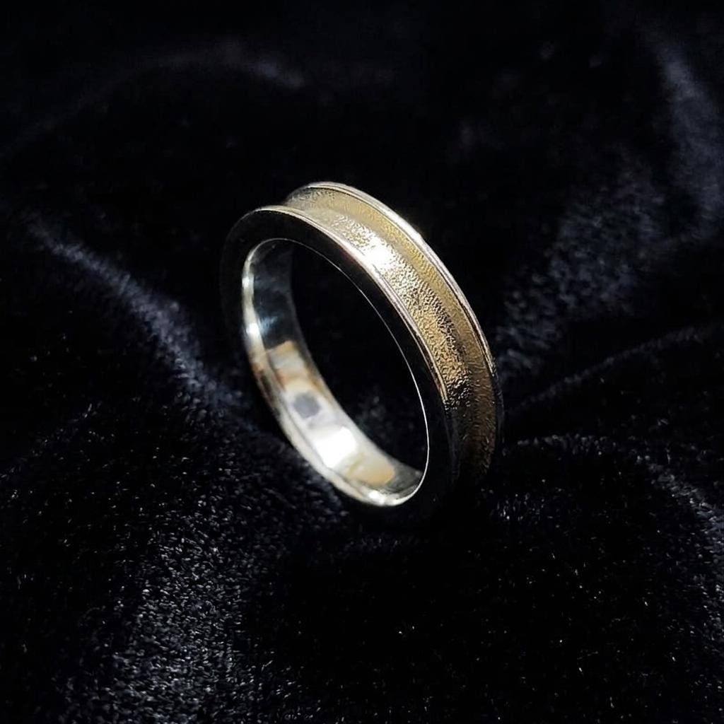 925 Sterling Silver Band Ring, Blank Channel Setted Unisex Band Ring, Good for Resin & Ashes Work, Breastmilk/Keepsake DIY Craft Supplies