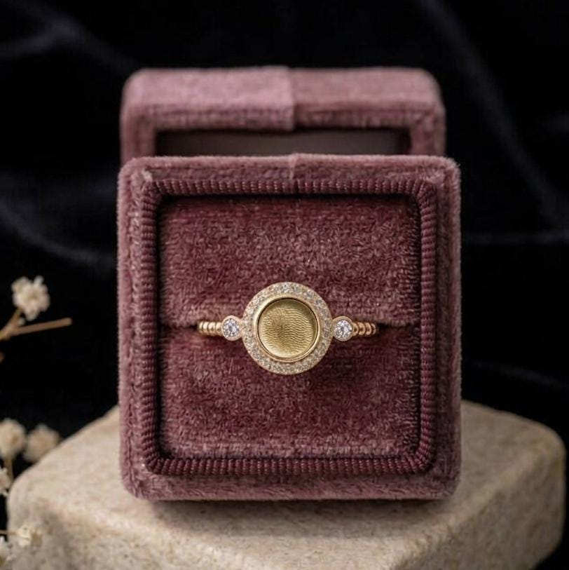 Round Bezel Ring, 8mm Blank and Zircon Setted Ring, 925 Sterling Silver Designer Ring, Resin & Ashes Work, Breastmilk/Keepsake Memorial DIY