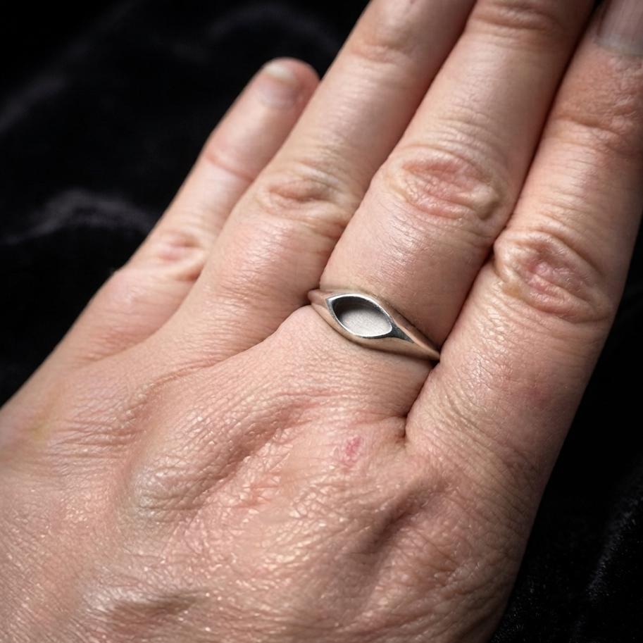 925 Sterling Solid Silver 4x8mm Marquise Blank Bezel Ring Settings, Good for Resin & Ashes Work, Keepsake/Breastmilk DIY, Jewelry Crafts