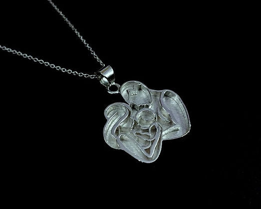 925 Sterling Silver Happy Family Blank Bezel Pendant Setting, For Pour Resin, Breastmilk DIY Crafts, Keepsake Jewelry, Memorial Jewellery