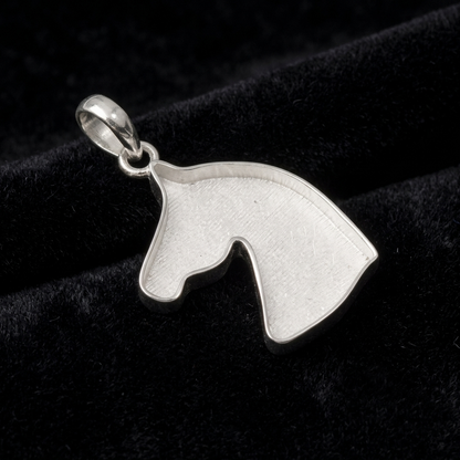Horse Face 925 Sterling Silver, Good Luck Pendant, Breastmilk/Keepsake Blank Pendant, Good for Resin & Ashes Work, Horse Face Jewelry Crafts