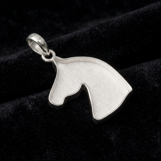 Horse Face 925 Sterling Silver, Good Luck Pendant, Breastmilk/Keepsake Blank Pendant, Good for Resin & Ashes Work, Horse Face Jewelry Crafts