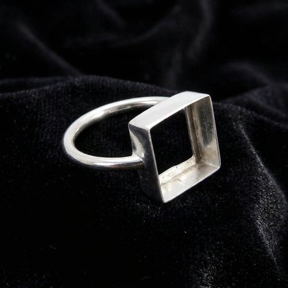 925 Sterling Silver Ring Collet 4mm To 20mm Square Blank Bezel Handmade Bezel Cup For Ring Making Metal Casting For Gemstone Setting