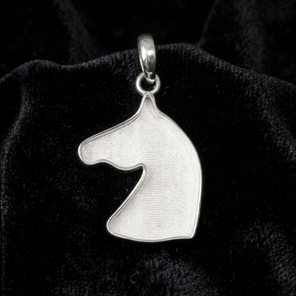 Horse Face 925 Sterling Silver, Good Luck Pendant, Breastmilk/Keepsake Blank Pendant, Good for Resin & Ashes Work, Horse Face Jewelry Crafts