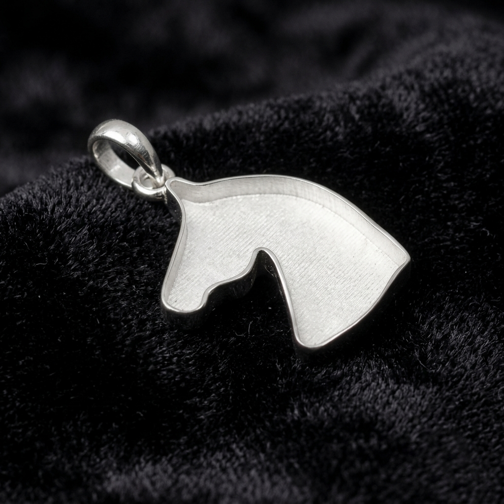 Horse Face 925 Sterling Silver, Good Luck Pendant, Breastmilk/Keepsake Blank Pendant, Good for Resin & Ashes Work, Horse Face Jewelry Crafts