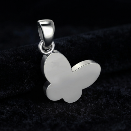 925 Sterling Solid Silver Butterfly Shape DIY Breastmilk/Keepsake Pendant Setting, Good for Resin & Ashes Work, Memorial Jewellery Crafts