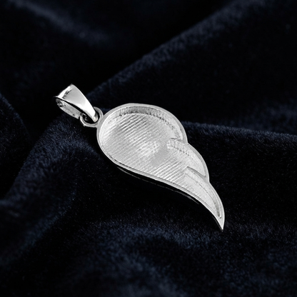 Angel Wing Shape 9x21mm Blank Bezel Pendant Setting, 925 Sterling Silver, Good for Resin & Ashes Work, Keepsake/Breastmilk DIY Craft, Locket