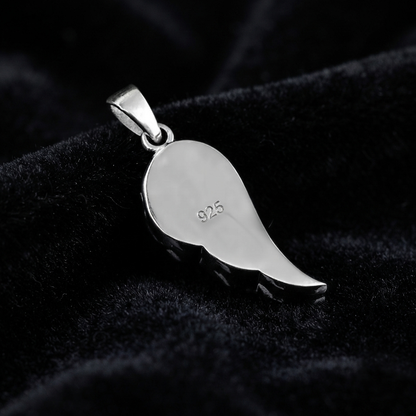Angel Wing Shape 9x21mm Blank Bezel Pendant Setting, 925 Sterling Silver, Good for Resin & Ashes Work, Keepsake/Breastmilk DIY Craft, Locket