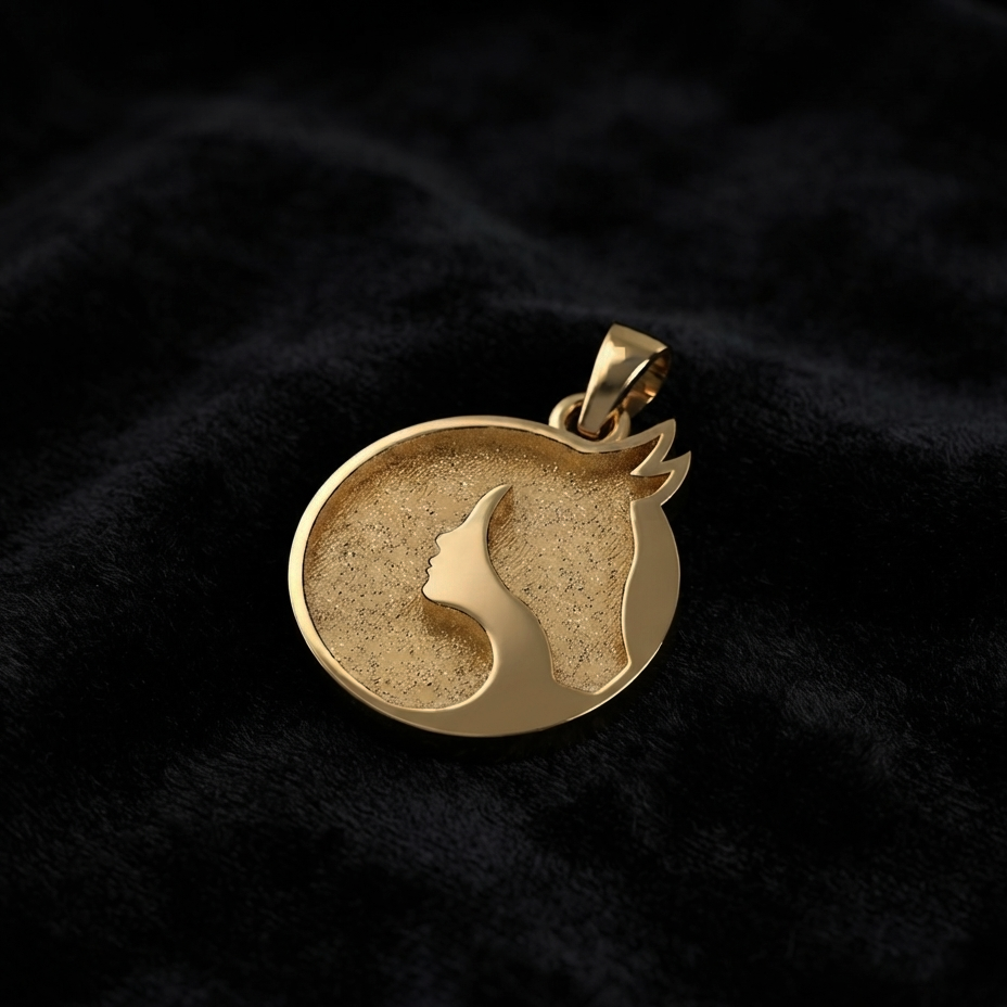 925 Sterling Silver Horse Face with Lady Empty Bezel, Lucky Pendant, Good for Horse Hair Resin & Ashes Work, Memorial Keepsake DIY Locket