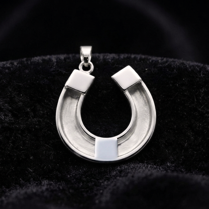 925 Sterling Silver, Horseshoe Pendant, Blank Bezel Setting For Pour Resin, Breastmilk Keepsake, Horseshoe DIY, Good for Resin & Ashes Work