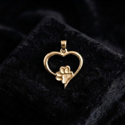 Heart with Dog Paw Blank Bezel Pendant Setting, 925 Sterling Silver, Good for Resin & Ashes Work, Breastmilk/Keepsake DIY Crafts, Pet Locket