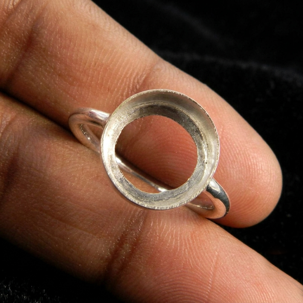 925 Sterling Silver Ring Collet 4mm To 20mm Round Blank Bezel Handmade Bezel Cup For Ring Making Metal Casting For Gemstone Setting