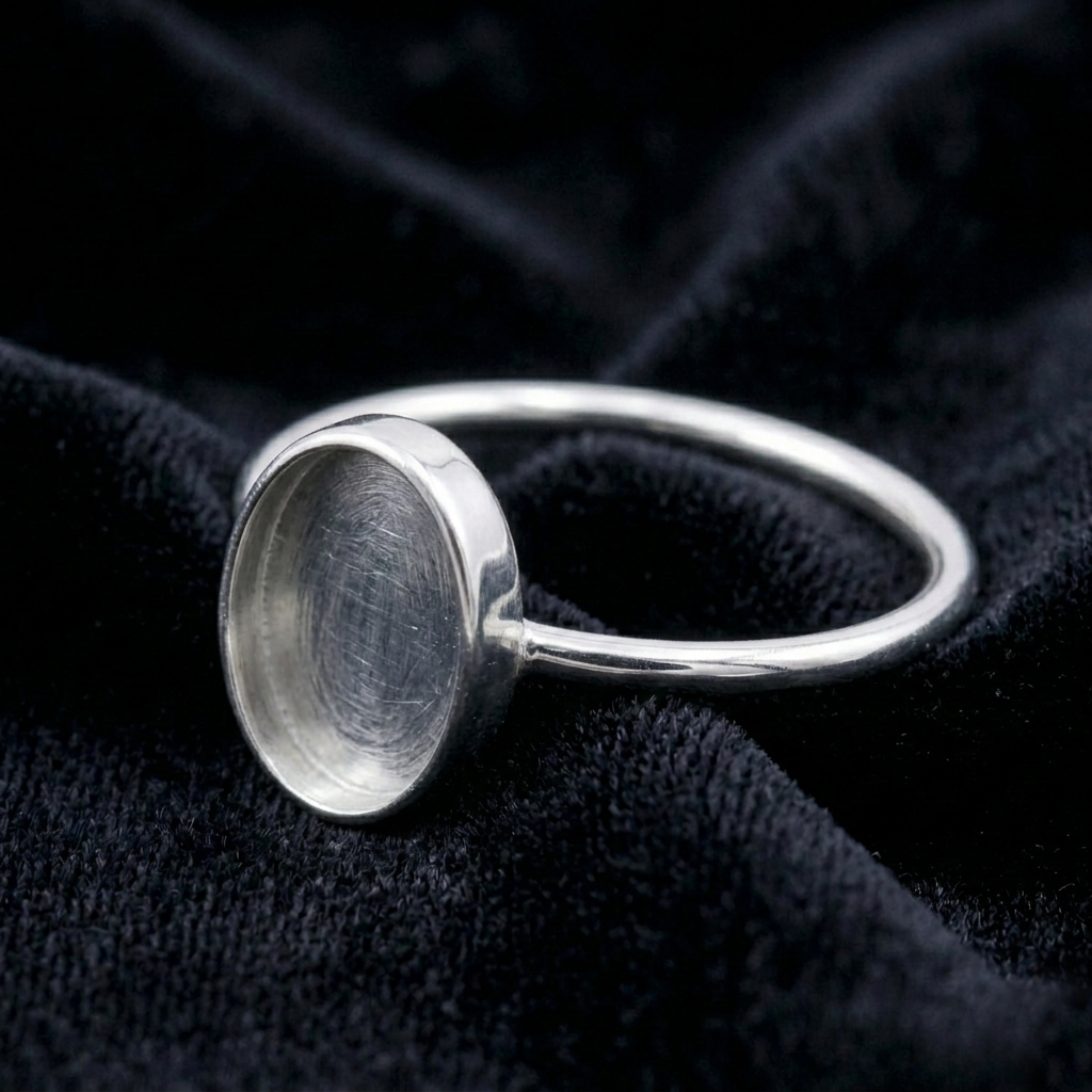 925 Sterling Silver 6x4mm to 20x15mm Oval Blank Bezel Ring DIY Crafts Settings Breastmilk/Keepsake, Good for Resin & Ashes Work, Handmade Memorial Ring
