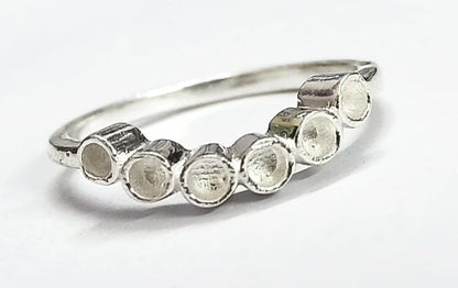 925 Sterling Solid Silver 2mm Round Shape Blank Bezel Ring, Good for Resin & Ashes Work