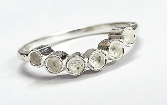 925 Sterling Solid Silver 2mm Round Shape Blank Bezel Ring, Good for Resin & Ashes Work