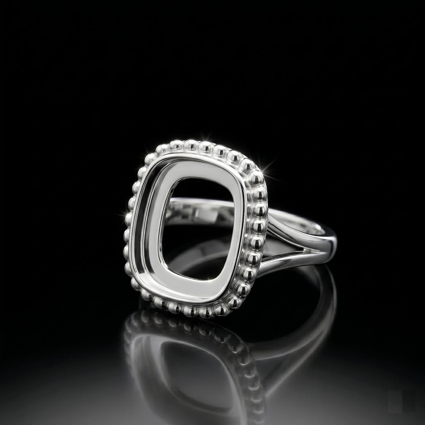 925 Sterling Silver 4mm to 25mm Cushion Blank Bezel Designer Ring DIY Settings Breastmilk/Keepsake, Good for Resin & Ashes Work, Handmade Memorial Ring