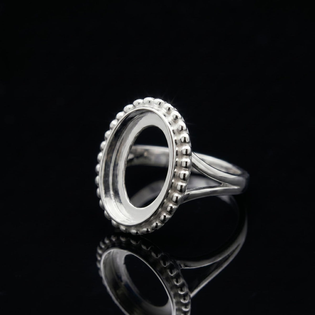 925 Sterling Silver 6x4mm to 20x15mm Oval Blank Bezel Designer Ring DIY Crafts Settings Breastmilk/Keepsake, Good for Resin & Ashes Work, Handmade Memorial Ring