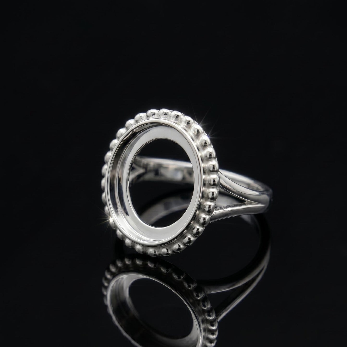 925 Sterling Silver 4mm to 25mm Round Blank Bezel Designer Ring DIY Settings Breastmilk/Keepsake, Good for Resin & Ashes Work, Handmade Memorial Ring