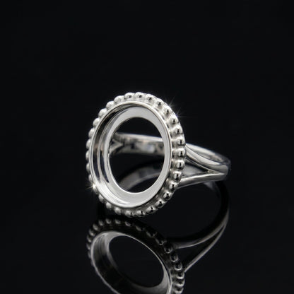 925 Sterling Silver 4mm to 25mm Round Blank Bezel Designer Ring DIY Settings Breastmilk/Keepsake, Good for Resin & Ashes Work, Handmade Memorial Ring