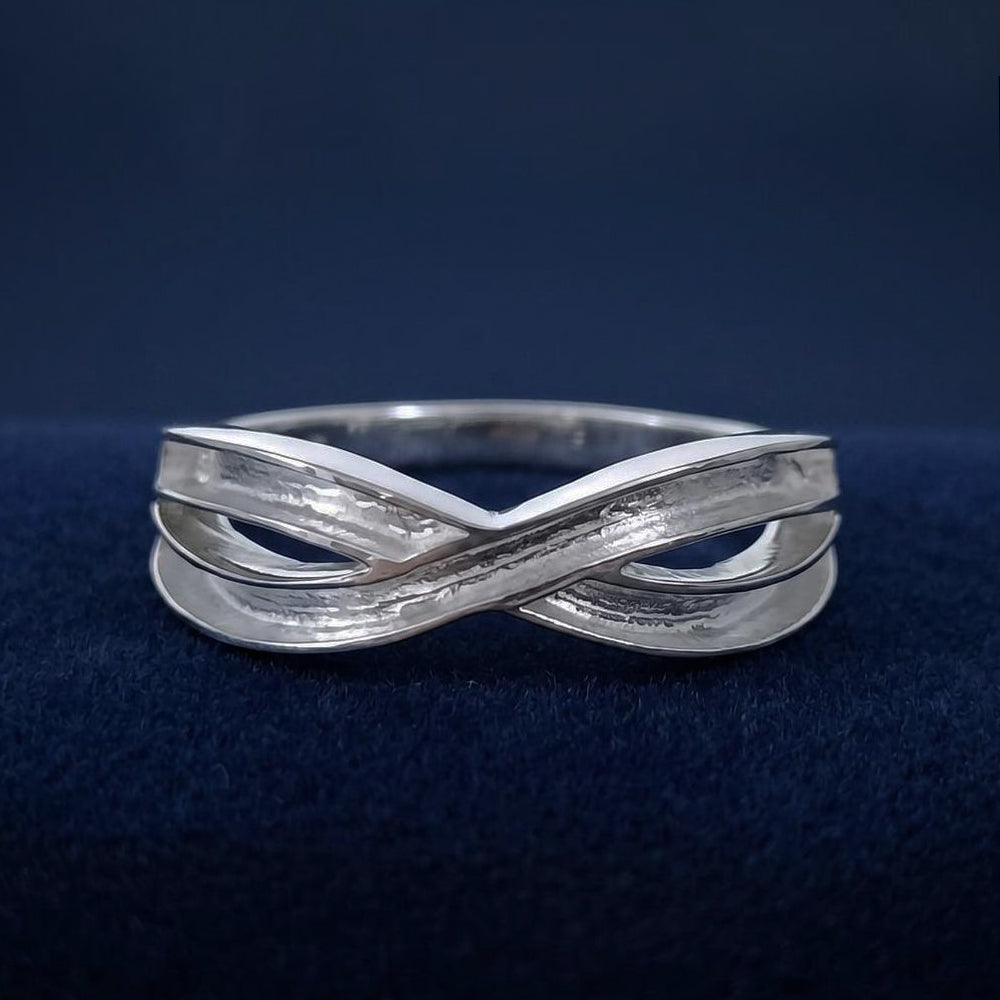 925 Sterling Solid Silver Blank Bezel Infinity Ring, Good for Resin Work, Both Blank Channel Ring, Keepsake Breast milk Resin Jewelry DIY,