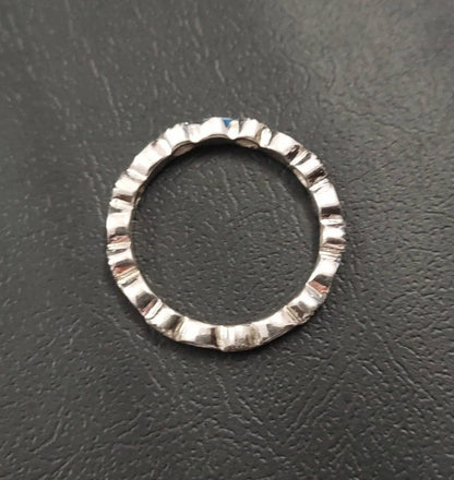 925 Sterling Solid Silver Marquise Blank Bezel with CZ Setted Ring, Good for Resin & Ashes Work. Any colour zircon available