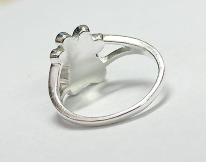 925 Sterling Solid Silver 13mm Total Paw Blank Bezel Ring, Good for Resin & Ashes Work.