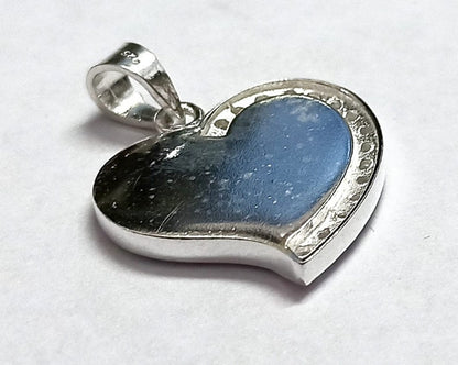 Heart Shape Blank Bezel Pendant with Zircon Setted, 925 Sterling Silver Pendant, Good for Crushed Opal, Resin & Ashes Work, Keepsake Jewelry