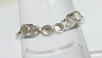 925 Sterling Solid Silver 2mm Round Shape Blank Bezel Ring, Good for Resin & Ashes Work