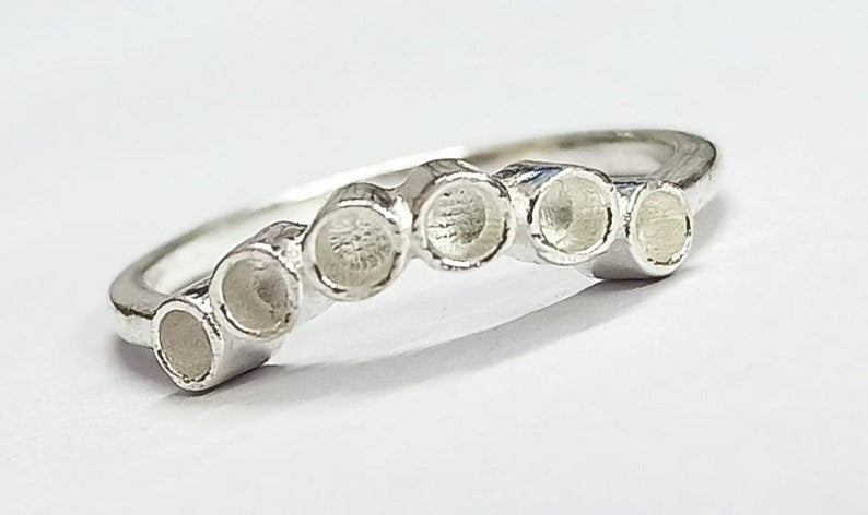 925 Sterling Solid Silver 2mm Round Shape Blank Bezel Ring, Good for Resin & Ashes Work