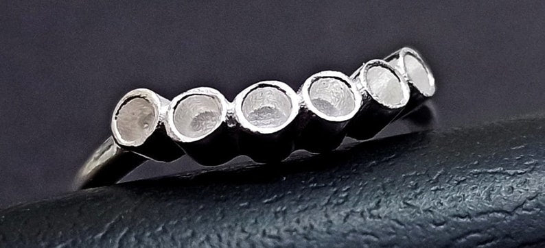 925 Sterling Solid Silver 2mm Round Shape Blank Bezel Ring, Good for Resin & Ashes Work