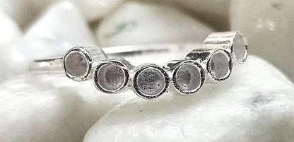 925 Sterling Solid Silver 2mm Round Shape Blank Bezel Ring, Good for Resin & Ashes Work