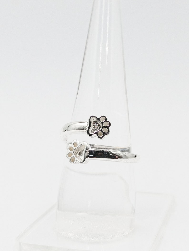 6mm Paw Shape Blank Bezel 925 Sterling Silver Designer Ring, Good for Resin Work.
