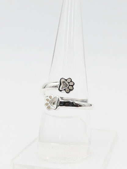 6mm Paw Shape Blank Bezel 925 Sterling Silver Designer Ring, Good for Resin Work.