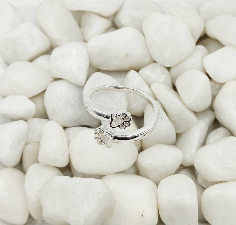 6mm Paw Shape Blank Bezel 925 Sterling Silver Designer Ring, Good for Resin Work.