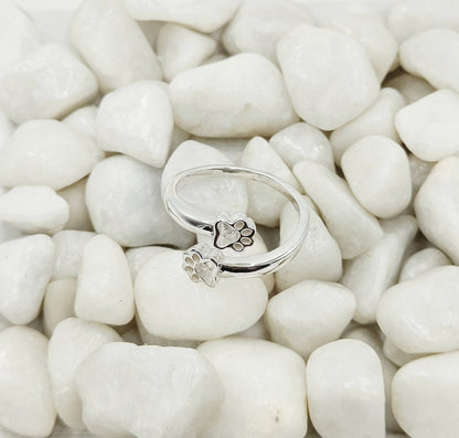 6mm Paw Shape Blank Bezel 925 Sterling Silver Designer Ring, Good for Resin Work.