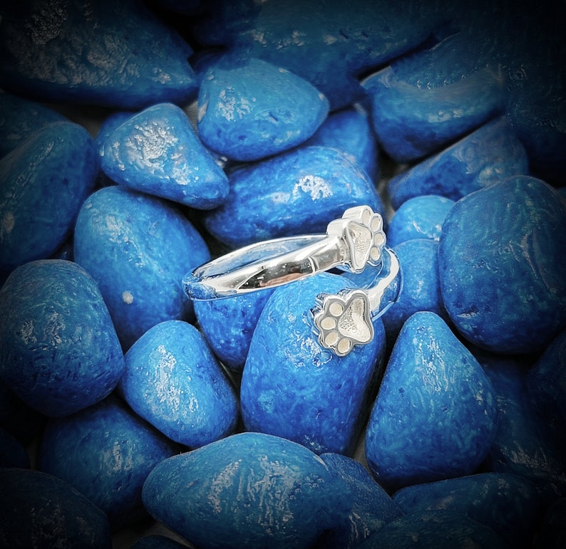 6mm Paw Shape Blank Bezel 925 Sterling Silver Designer Ring, Good for Resin Work.