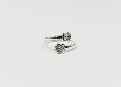 6mm Paw Shape Blank Bezel 925 Sterling Silver Designer Ring, Good for Resin Work.