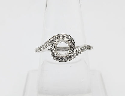 925 Sterling Solid Silver 6mm Round Shape Prong open back bezel Ring with zircon, Good for Resin Work. All color zircon available.