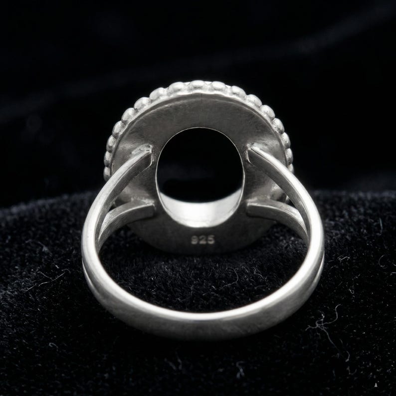 925 Sterling Silver 6x4mm to 20x15mm Oval Blank Bezel Designer Ring DIY Crafts Settings Breastmilk/Keepsake, Good for Resin & Ashes Work, Handmade Memorial Ring