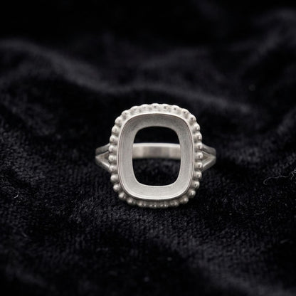 925 Sterling Silver 4mm to 25mm Cushion Blank Bezel Designer Ring DIY Settings Breastmilk/Keepsake, Good for Resin & Ashes Work, Handmade Memorial Ring