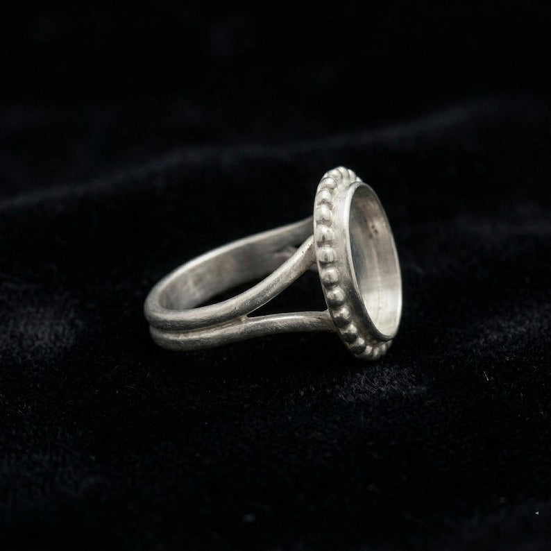 925 Sterling Silver 4mm to 25mm Round Blank Bezel Designer Ring DIY Settings Breastmilk/Keepsake, Good for Resin & Ashes Work, Handmade Memorial Ring