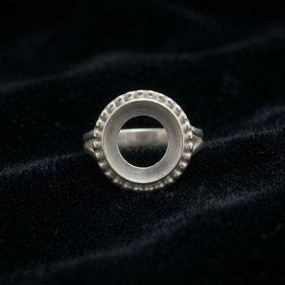 925 Sterling Silver 4mm to 25mm Round Blank Bezel Designer Ring DIY Settings Breastmilk/Keepsake, Good for Resin & Ashes Work, Handmade Memorial Ring