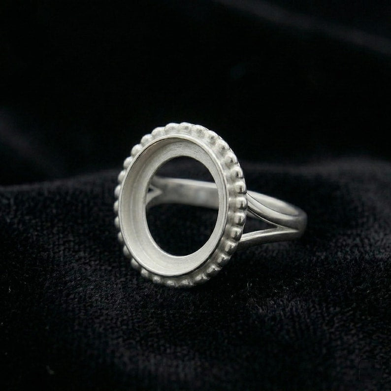 925 Sterling Silver 4mm to 25mm Round Blank Bezel Designer Ring DIY Settings Breastmilk/Keepsake, Good for Resin & Ashes Work, Handmade Memorial Ring