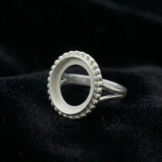 925 Sterling Silver 4mm to 25mm Round Blank Bezel Designer Ring DIY Settings Breastmilk/Keepsake, Good for Resin & Ashes Work, Handmade Memorial Ring