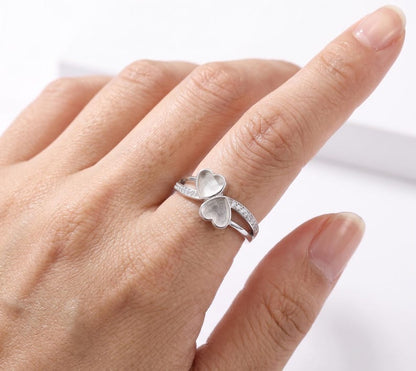Solid 925 Sterling Silver Heart Shape 6mm Blank Bezel Ring With Zircon Setting, Good for Stone, Resin & Ashes Work, Keepsake Breastmilk DIY