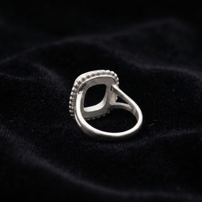 925 Sterling Silver 4mm to 25mm Cushion Blank Bezel Designer Ring DIY Settings Breastmilk/Keepsake, Good for Resin & Ashes Work, Handmade Memorial Ring