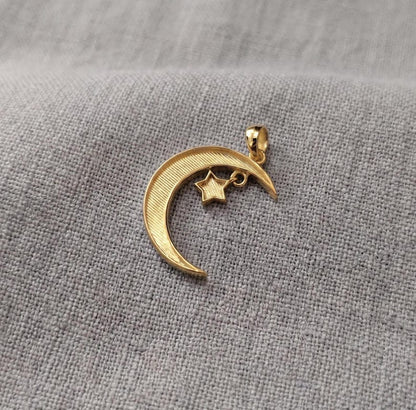 925 Sterling Solid Silver Moon Star Mother Baby Keepsake DIY Craft, Breastmilk Pendant Setting, Good for Resin & Ashes Work, Memorial Locket