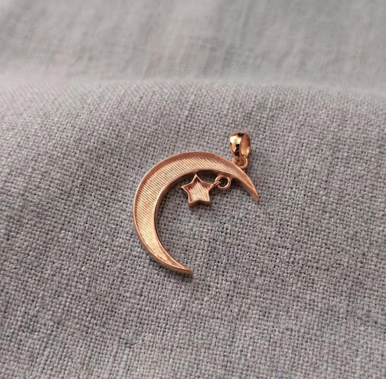 925 Sterling Solid Silver Moon Star Mother Baby Keepsake DIY Craft, Breastmilk Pendant Setting, Good for Resin & Ashes Work, Memorial Locket